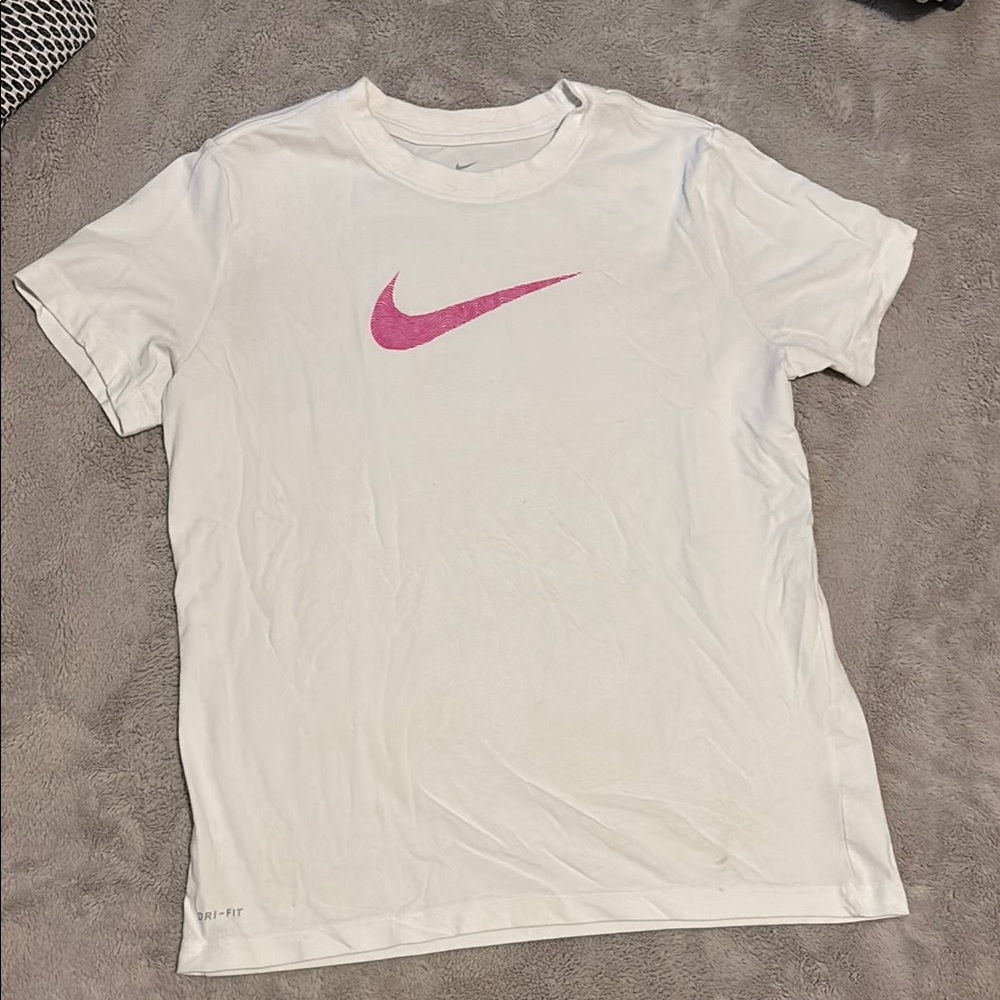 Nike Tee with Pink Swoosh